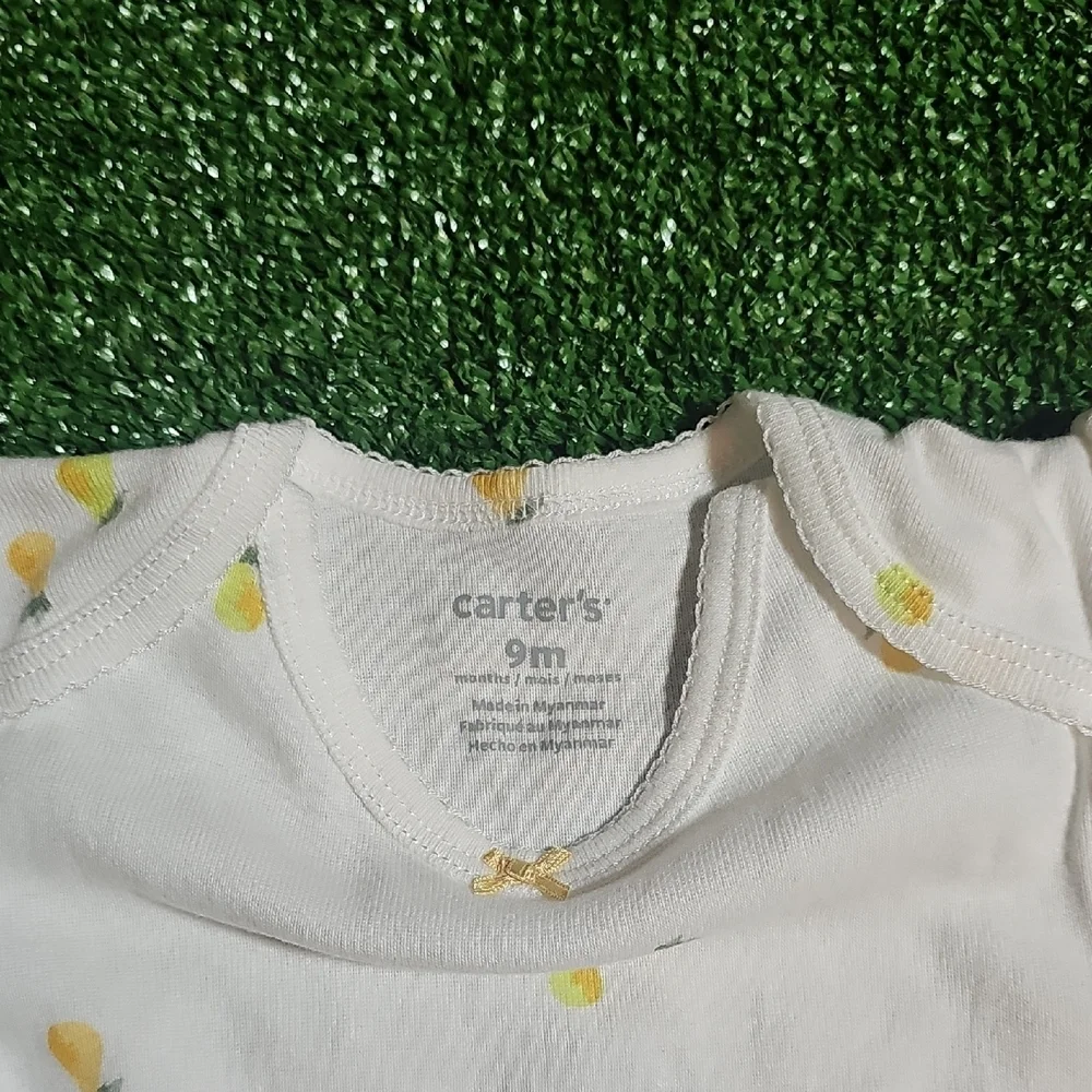 Carter's White Bodysuit with Yellow Accents